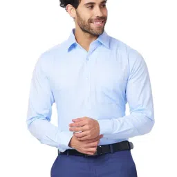 Raymond Blue Cotton Slim Fit Shirts-image-51