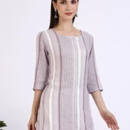 Aurelia Pink Striped Kurti image 3
