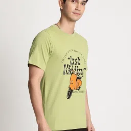 Ivoc Men Green Graphic Print T-Shirt image 3