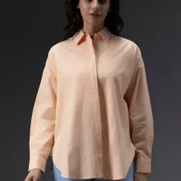 High Star Peach Cotton Relaxed Fit Shirt-picture-27