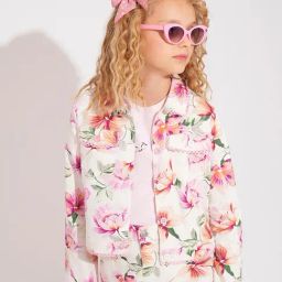 VERO MODA GIRL Kids Cloud Dancer Floral Print Jacket-picture-31