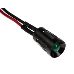 RS PRO Green Panel Mount Indicator 24V DC, Mounting Hole Size 8 mm, Termination Type Lead Wires, Model No 204091 image 2
