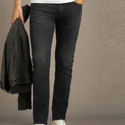 Louis Philippe Black Cotton Slim Fit Jeans-picture-25