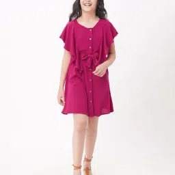 Edheads Kids Pink Cotton Regular Fit Dress-picture-38