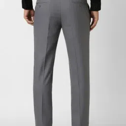 Van Heusen Grey Slim Fit Checks Trousers image 2