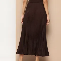 Chemistry Accordion Pleats Maxi Flared Skirt image 3