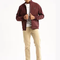 SHOWOFFFF Men Typography Lightweight Bomber Jacket image 3