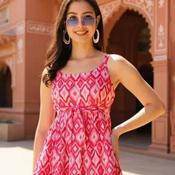 Istyle Can Women Square Neck Geometric Print Top-picture-10