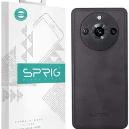 Sprig Matte Leather Back Cover for Realme Narzo 60 Pro 5G (Black)-picture-15