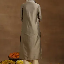 gerua by libas Libas Golden Brown Zaridori Embroidered Straight Kurta image 2