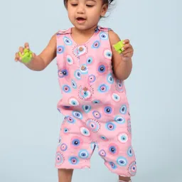 MAMA AND PEACHES Infant Girls Printed 100% Muslin Cotton Romper-picture-15