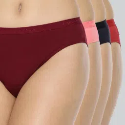 Lyra Assorted Color Cotton Bikini Panties - Pack Of 4 image 2