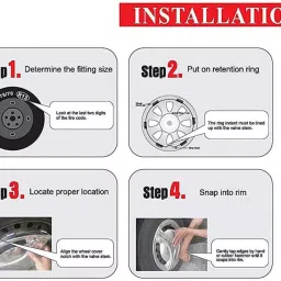 Auto Pearl AA 74 - 14 35.56 cm (14 Inch) inch PPress Type Wheel Cap Hubcap with Retention Ring Glossy Black Wheel Cover for Xcent (Set of 4) image 4