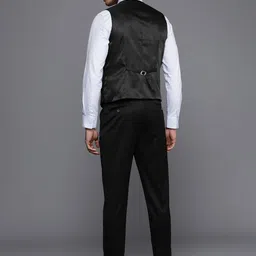 Louis Philippe Men Self Design Slim-Fit Single-Breasted 3-Piece Party Suit image 4