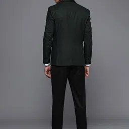 Louis Philippe Men Self Design Slim-Fit Single-Breasted 3-Piece Party Suit image 3