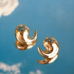 Priyaasi Gold Plated Contemporary Studs Earrings-image-16