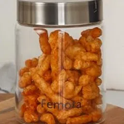 Femora Borosilicate Glass Screw Jar With Steel Lid, 350 ML, Set of 6 image 4