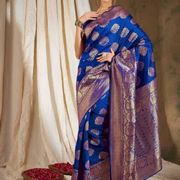 DEVATITHI BLUE Banarasi Silk Saree-image-0