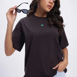 glitchez Heart Melt Printed Oversized T-shirt-picture-12