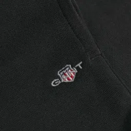 Gant Boys Black Blended Solid Sweatpants image 2