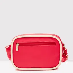 Caprese Magenta Solid Medium Sling Handbag image 3