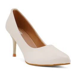 Elle Women's White Stiletto Pumps image 3