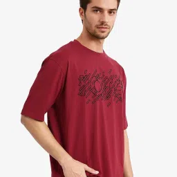 Rare Rabbit Red Oversized Graphic T-Shirt image 3