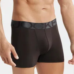 Jockey IC28 Men's Tactel Microfiber Elastane Stretch Solid Trunk with Moisture Move Treatment image 3