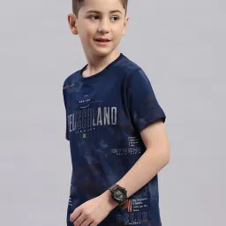 Monte Carlo Kids Blue Printed T-Shirt image 3
