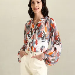 U.S. Polo Assn. Green & White Floral Print Top image 3