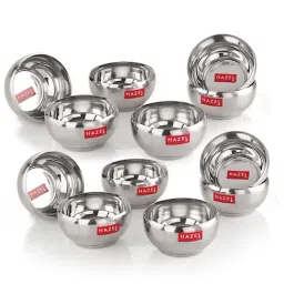 HAZEL Silver Stainless Steel Bowl for Dessert - Set of 12 (150ml)-picture-15