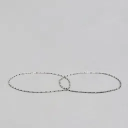 Zavya Sleek Symphony Rhodium-Plated 925 Sterling Silver Chain Anklet image 3