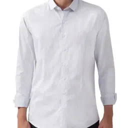 Simon Carter London White Stripes Slim Fit Shirt-image-9