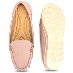 Scentra Women's Nude Wedge Loafers image 3