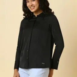 Allen Solly Black Regular Fit Shirt image 3