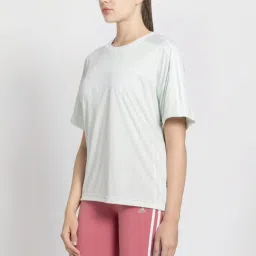 ADIDAS Green Printed Sports T-Shirt image 3