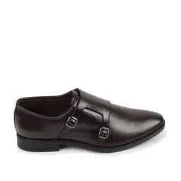 FAUSTO Men's Brown Monk Shoes image 2