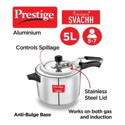 Prestige Nakshatra Svachh Silver Pressure Cooker (5 L) - Set of 1 image 2