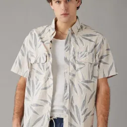 American Eagle Beige Regular Fit Printed Shirt-picture-32