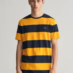 GANT Striped Round Neck Regular Fit T-Shirt-image-6