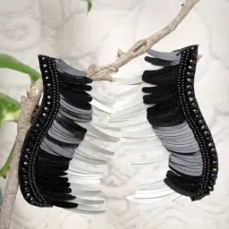Moedbuille Crystals Handcrafted Feather Design Contemporary Earrings-image-99
