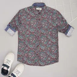 Pantaloons Junior Boys Molten Lava Cotton Printed Full Sleeves Shirts-image-52