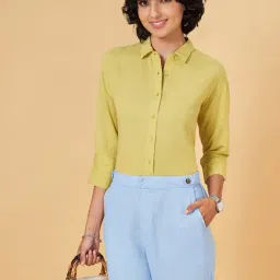 Annabelle by Pantaloons Green Loose Fit Shirt image 4