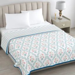Haus & Kinder Printed Floral Multicolor Cotton Double Dohar-picture-21