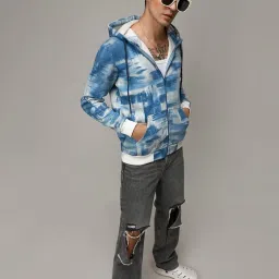 Campus Sutra Multi Regular Fit Printed Hooded Sweatshirt image 3