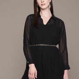 Label Ritu Kumar Georgette A-Line Mini Dress & Camisole-picture-32