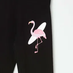 Fame Forever by Lifestyle Kids Black Printed Leggings image 3