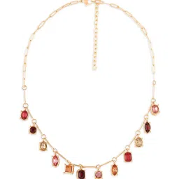 Zaveri Pearls Multicolor Dazzling Stones Party Bling Charm Drops Contemporary Necklace for Women image 3