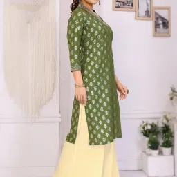Rangita Green Printed Kurta image 3