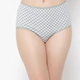 Clovia White Printed Hipster Panty-image-50